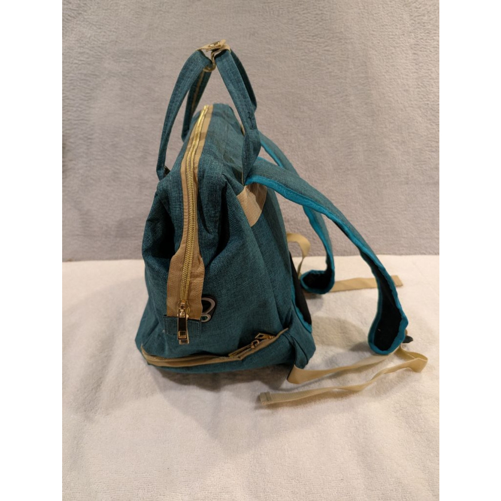 V-Coool Professional Cooler Bag Baby Bag Teal Beige Cooling Pocket Tote Backpack - Picture 4 of 15